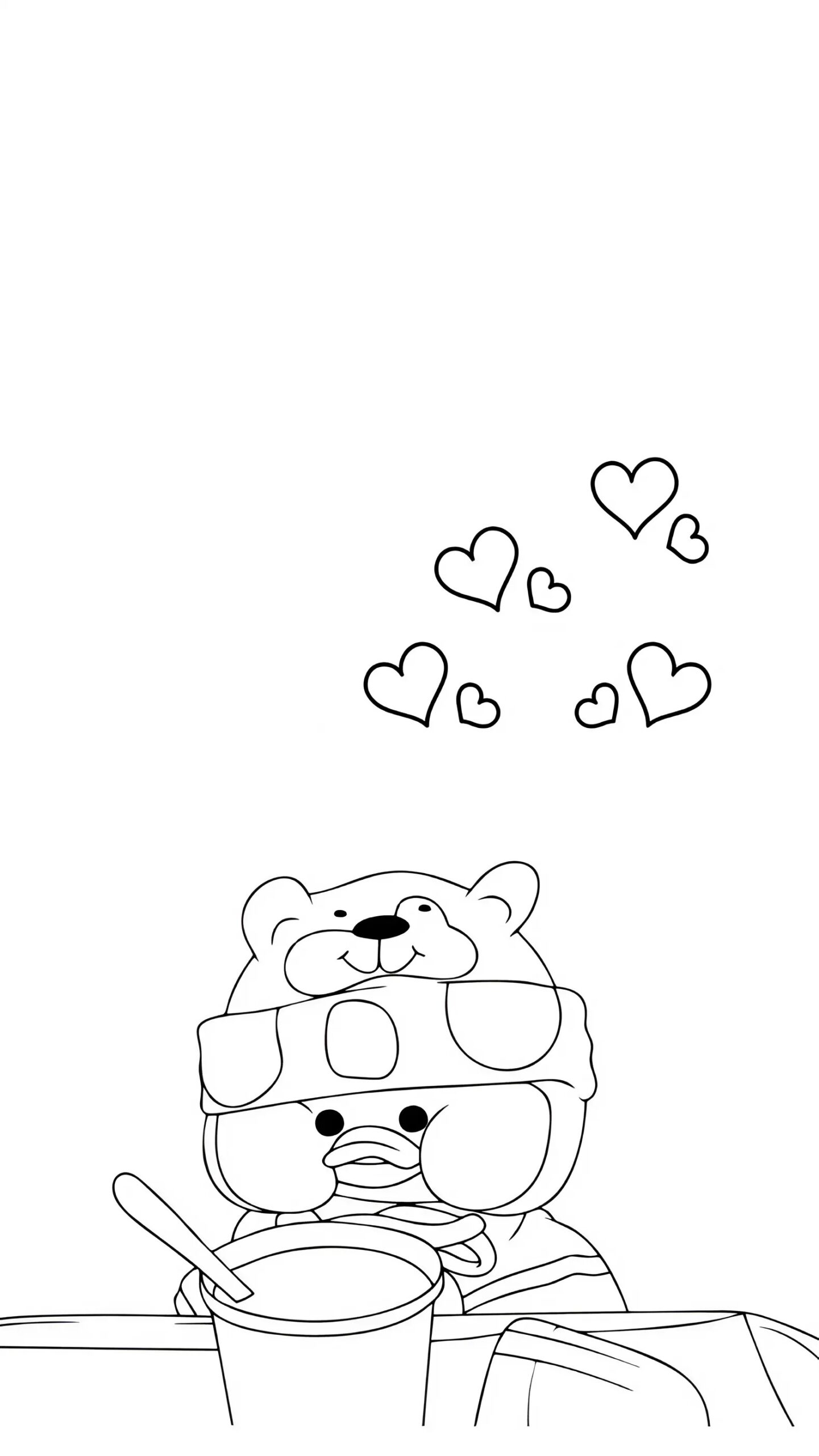 Paper duck kleurplaat downloaden gratis