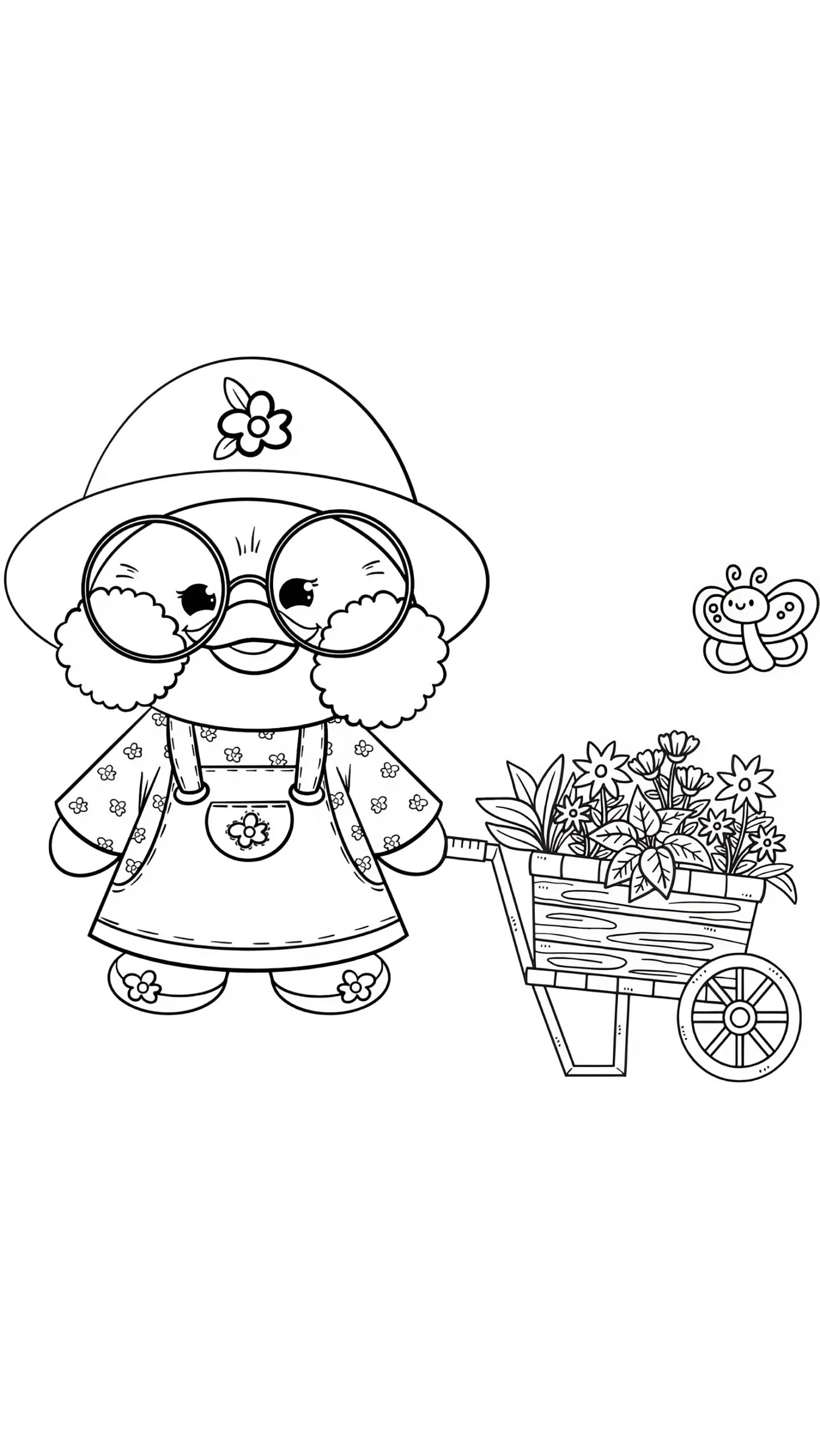 Paper duck kleurplaat gratis print