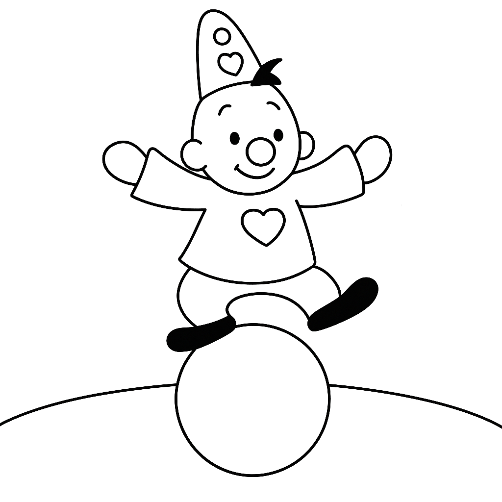 Printbare Bumba op het Circus kleurplaat