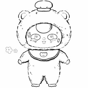 Free baby three coloring page