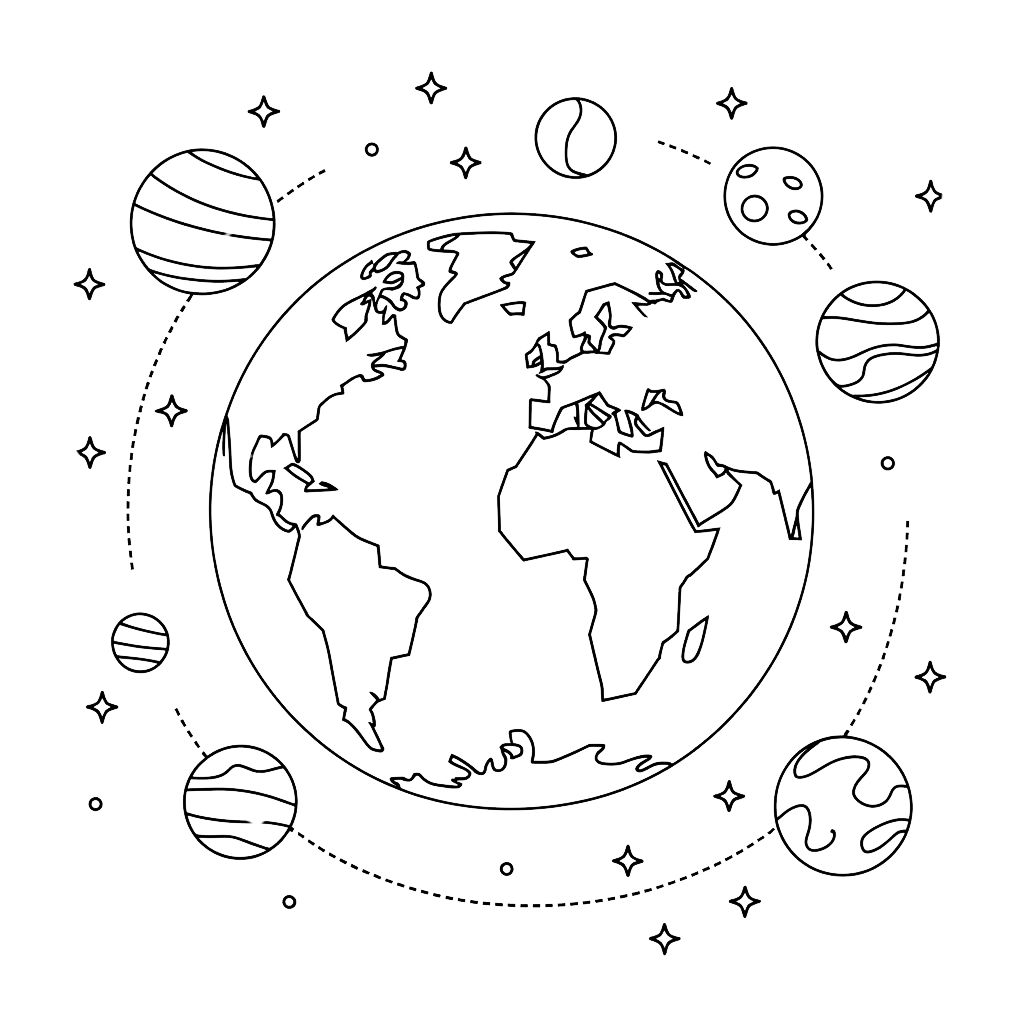 coloriage planete systeme solaire
