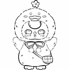 Cute baby three printable coloring page