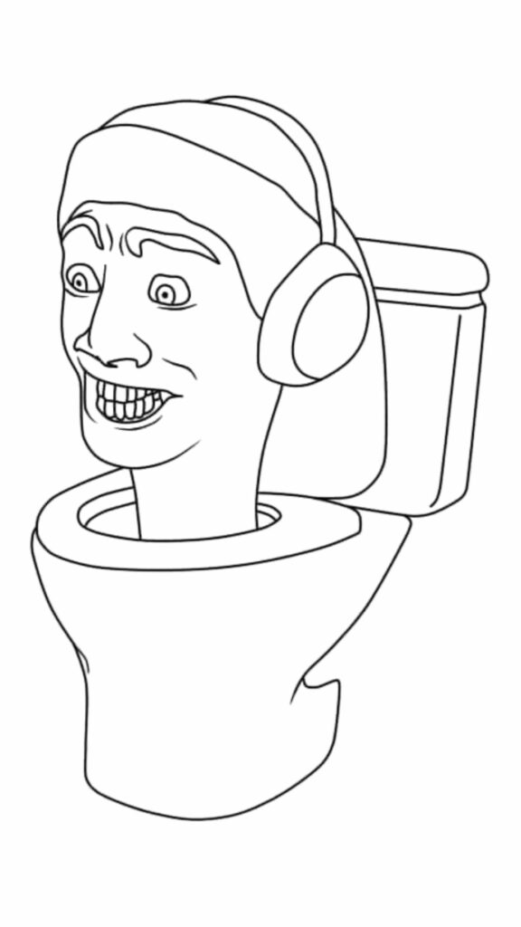 Skibidi toilet Tekening voor peuters