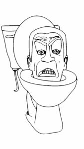 Skibidi toilet kleurplaat unieke