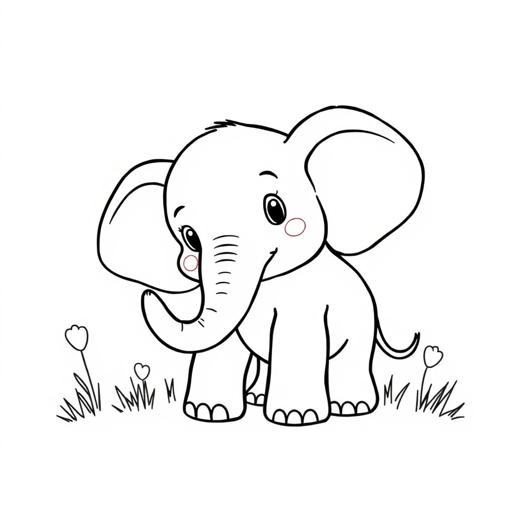 afbeelding olifant tekening