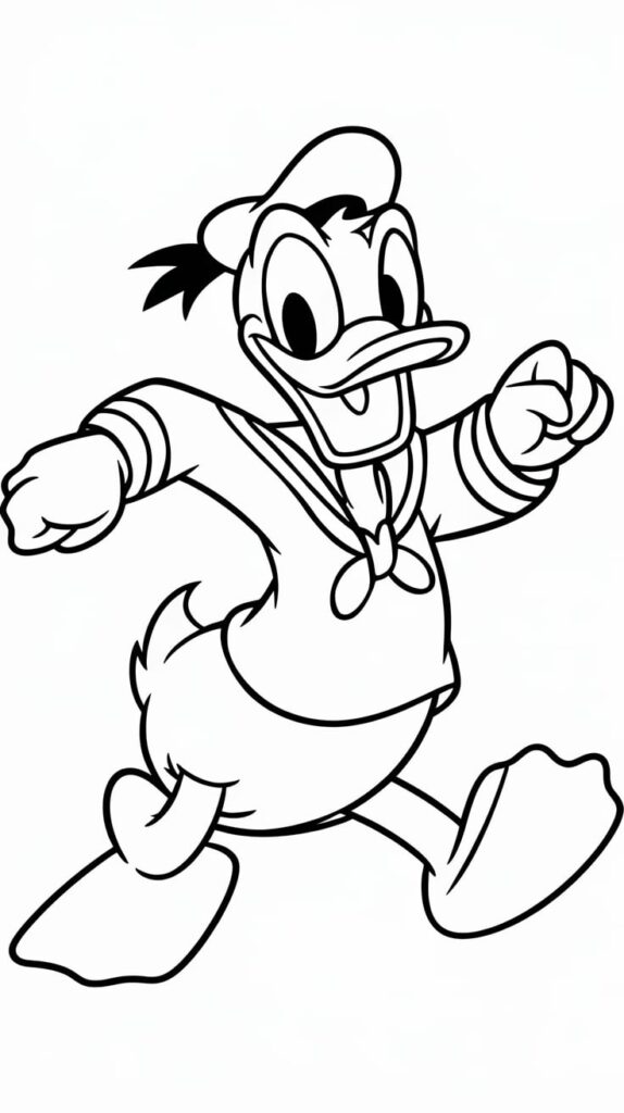 baby donald duck kleurplaat