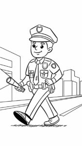 kostenlos ausmalbilder polizei