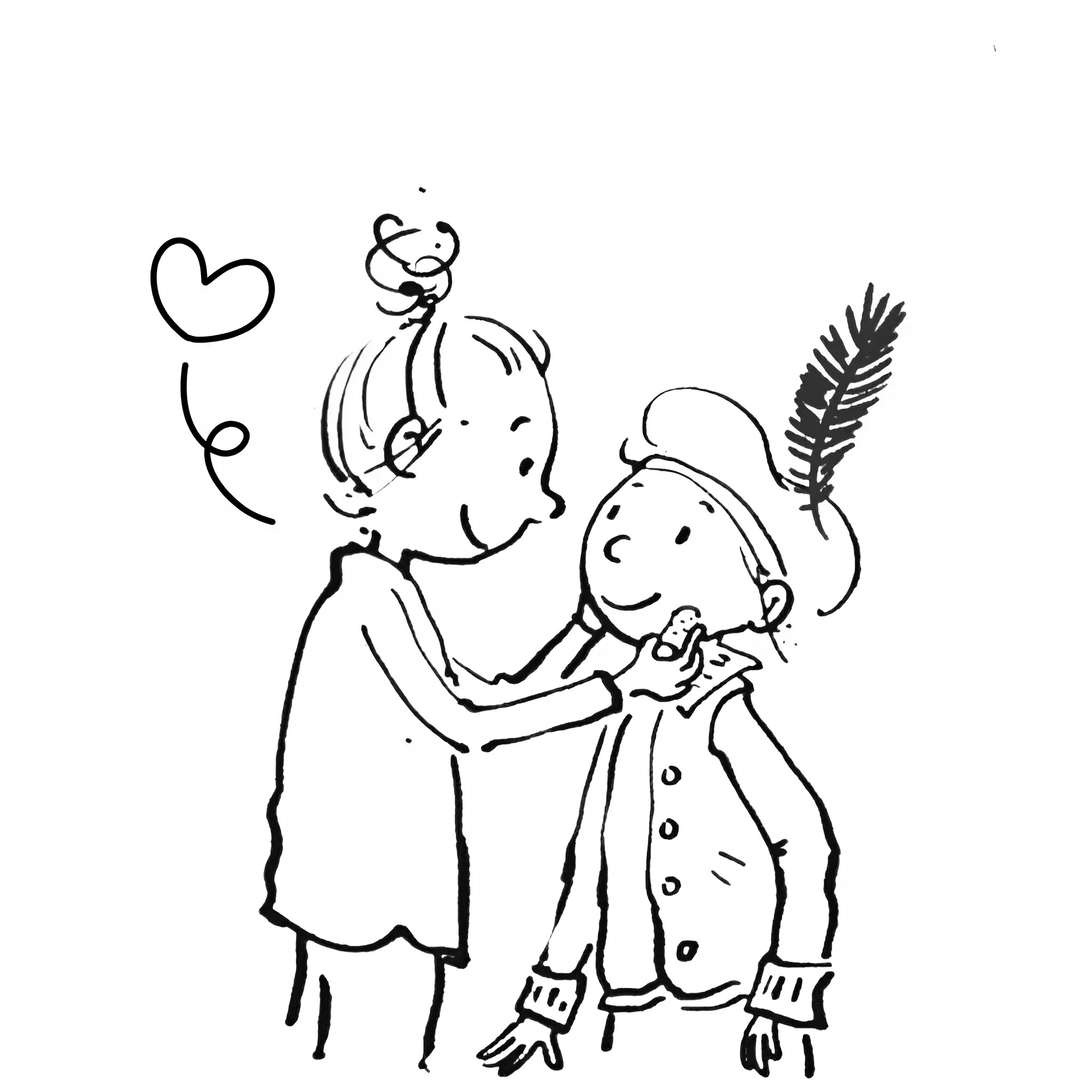 bruna zoete zusjes kleurplaat