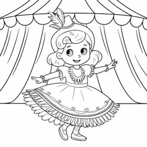 coloring pages of a carnival