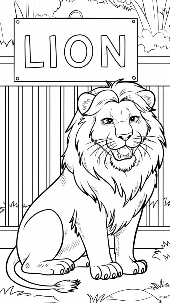 printable zoo coloring pages