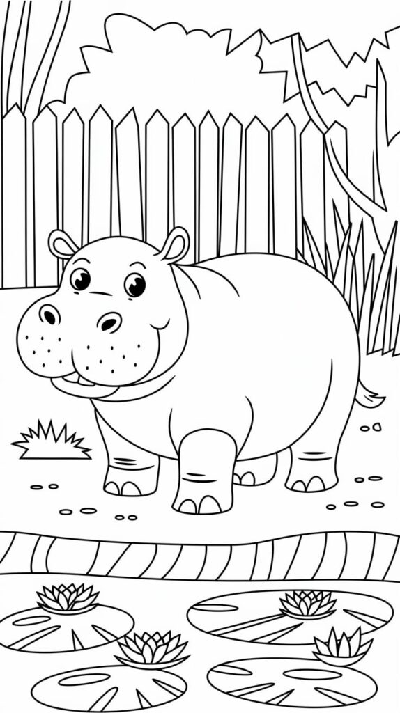 zoo printable coloring pages