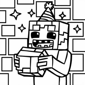 mutant mods minecraft coloring page