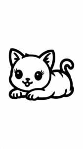 easy cute kitten coloring pages