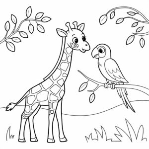 giraffe coloring pages