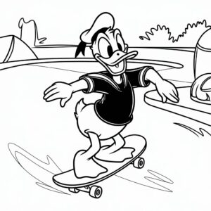 donald duck kleurplaat verjaardag