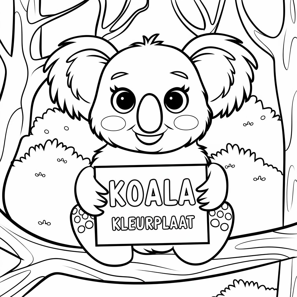 een koala kleurplaat