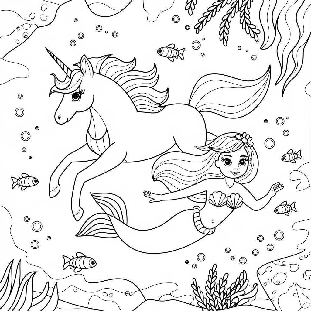 eenhoorn kleurplaten