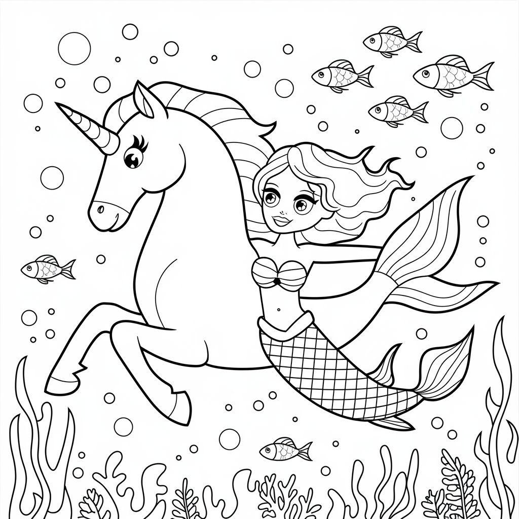unicorn academy coloring pages