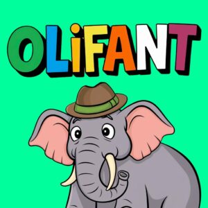 Kleurplaat olifant