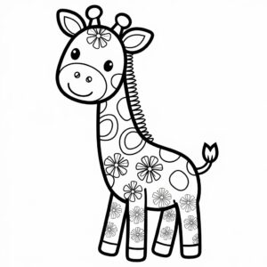 coloring pages of giraffes