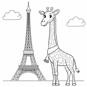 giraffe coloring page