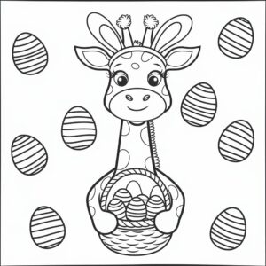 printable coloring pages of giraffes