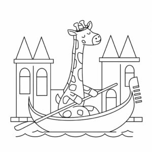 coloring pages of a giraffe