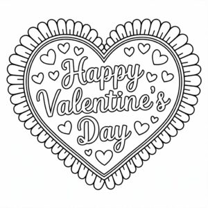 heart shape coloring page