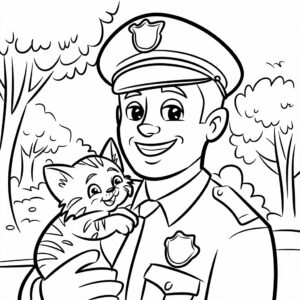 coloring pages police officer