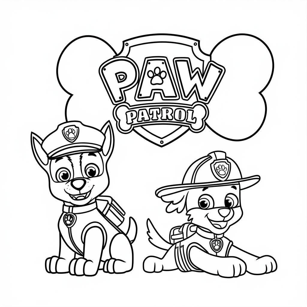gratis kleurplaten paw patrol