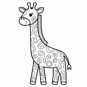 cute giraffe coloring pages