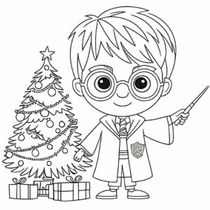 harry potter kleurplaat cartoon