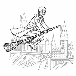 harry potter kleurplaat makkelijk