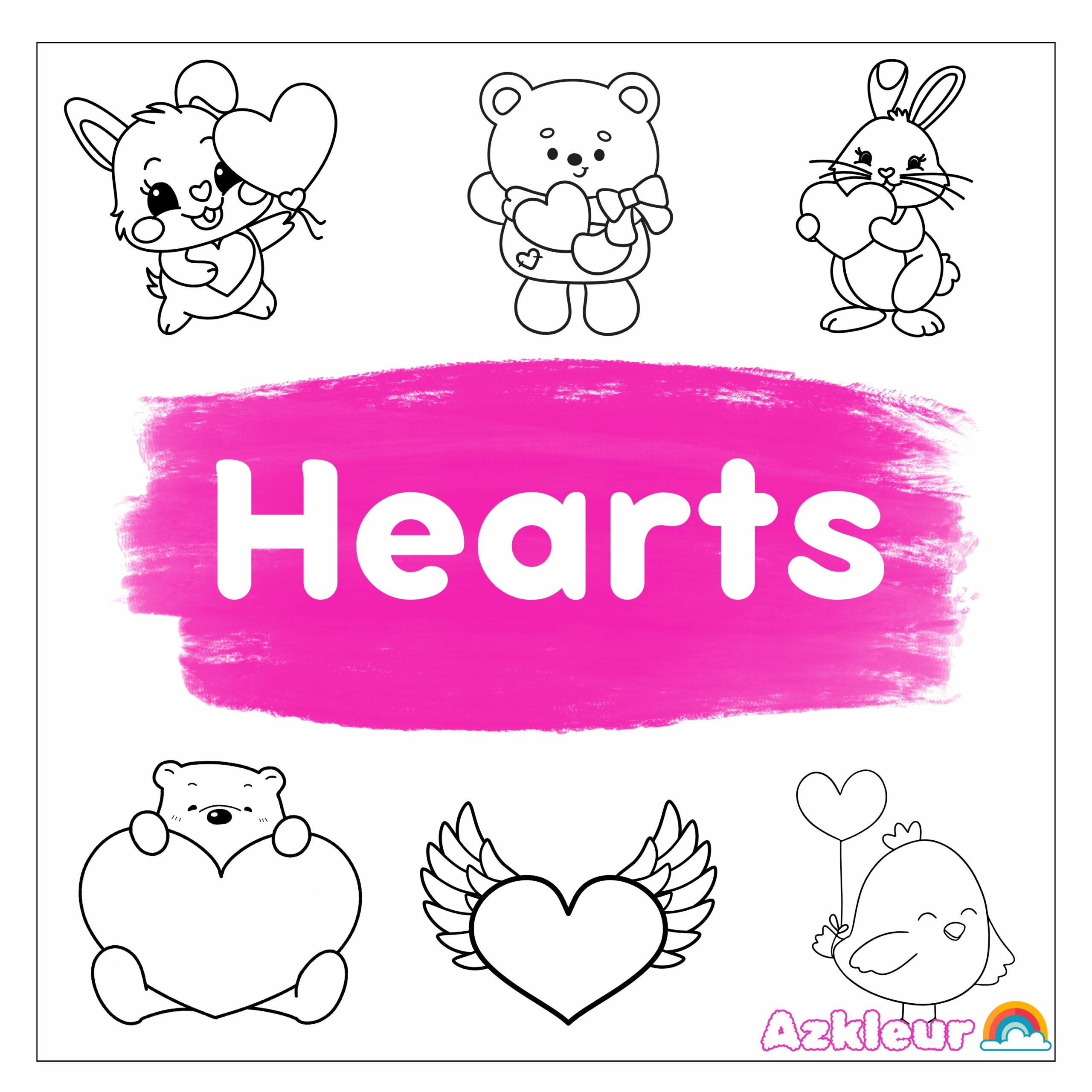 29 Heart Coloring Pages print free