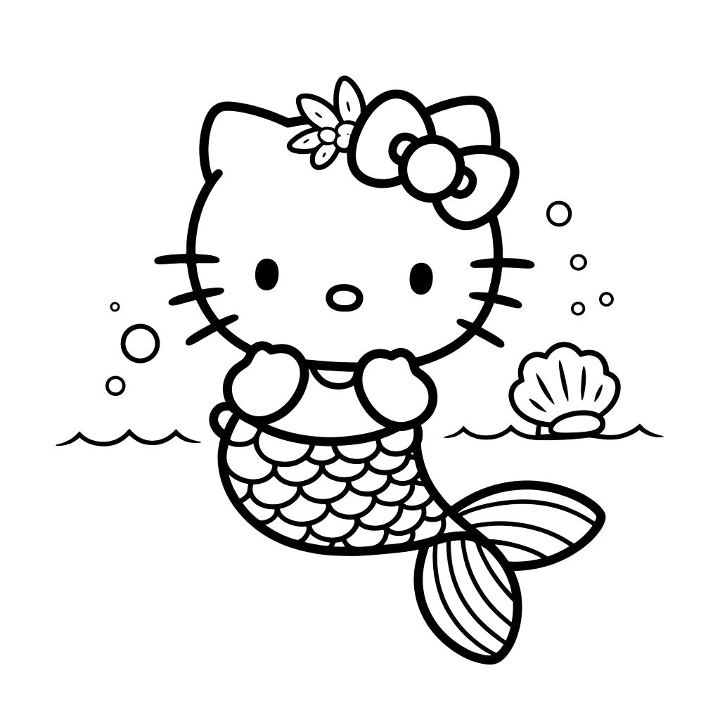 hello kitty characters coloring pages