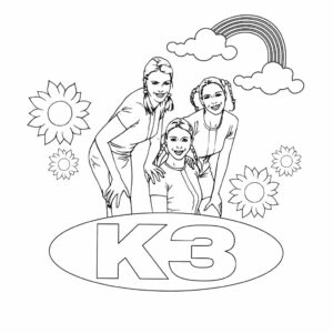 k3 kleurplaten om te kleuren