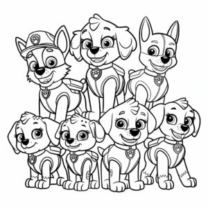 disegni da colorare di paw patrol