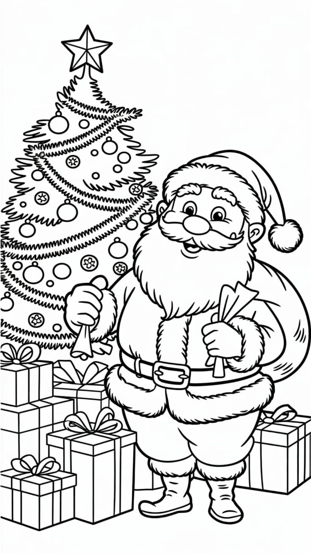 kerstboom kleurplaat