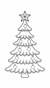 weihnachtsbaum mit geschenken ausmalbild
