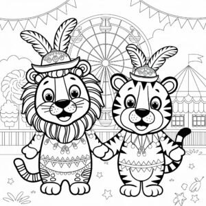 carnival printable coloring pages