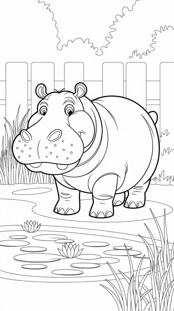 coloring page zoo