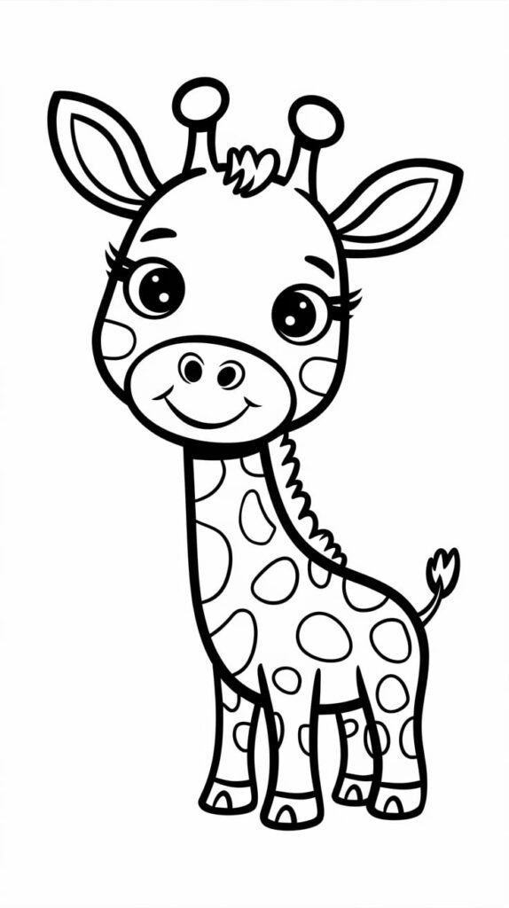 giraffe print coloring pages