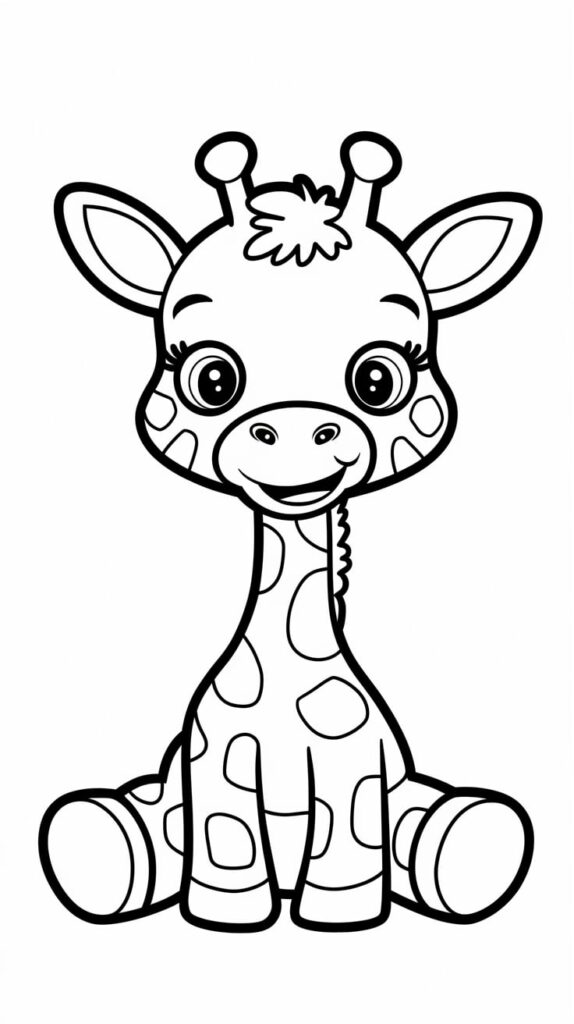 coloring pages giraffe printable