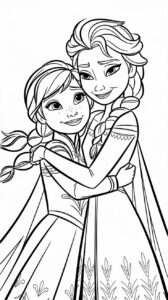 coloriage la reine des neiges à imprimer gratuit