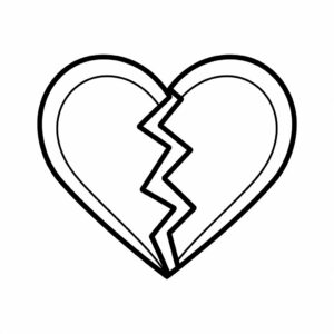 bandage coloring page heart