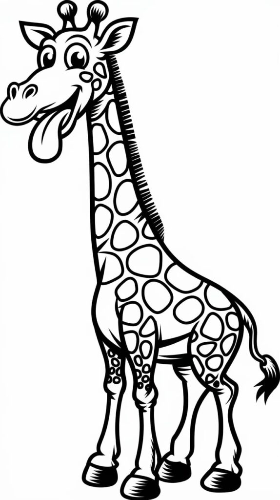 christmas giraffe coloring pages