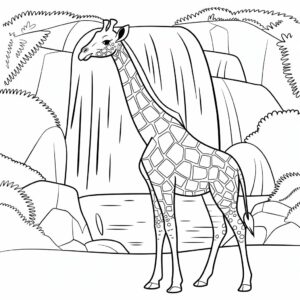 coloring page giraffe