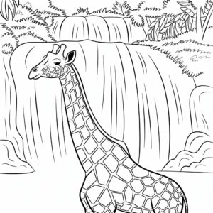 baby giraffe coloring page