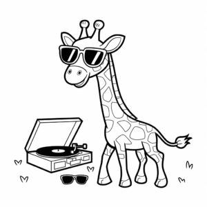 free coloring pages giraffe