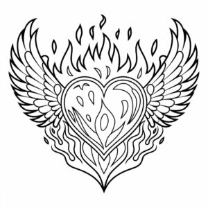 coloring page heart